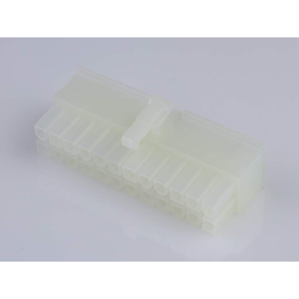 Molex-39012240 Einzeladersteckverbinder, Gehäuse Conn Housing RCP 24 POS 4.2mm Crimp ST Cable Mount Natural Mini-Fit Jr™ Bag