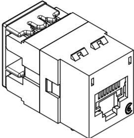 Molex-18197-0080 Connector Telephone and Telecom Conn Modular Jack RCP 8 POS 2.5mm IDT RA Cable Mount 8 Terminal 1 Port Cat 6 Bag