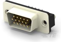 TE Connectivity-2318229-1 Raccordement D ultra-miniaturisé Conn D-Sub PIN 15 POS 1.15mm Solder ST Thru-Hole 15 Terminal 1 Port