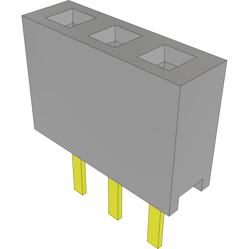 Samtec-MMS-103-01-L-SV Piastre connettori e prese PCB Conn Socket Strip SKT 3 POS 2mm Solder ST Top Entry Thru-Hole Bulk