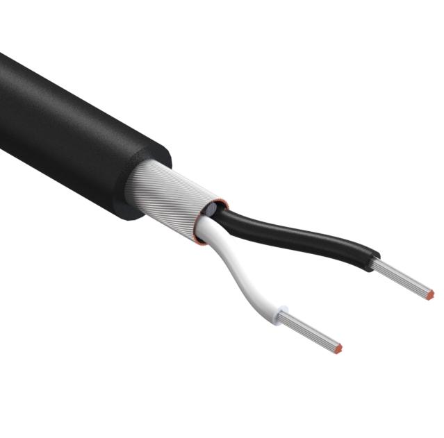 Tensility International-30-00650 Kabel, Mehrleiter Wire, 2C TS, 32 AWG, 150V, 70C, 2.4 mm, spiral shield, TPU, WBL