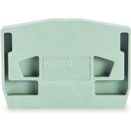 WAGO-264-373 Steckverbinderzubehör Connector Accessories End Plate Straight Polyamide 6/6 Light Gray Box