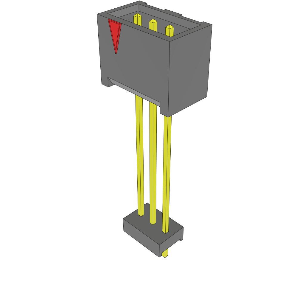 Samtec-ZSS-103-09-L-D-1340 Steckverbinderleisten und Leiterplattenbuchsen Conn Elevated Shrouded Header HDR 6 POS 2.54mm Solder ST Top Entry Thru-Hole Bulk