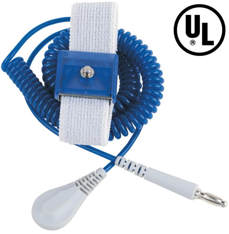 Desco Industries-09100 null Wrist Strap, Jewel, Adj Elastic Sapphire