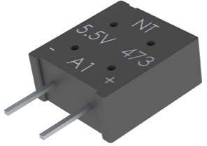 KEMET Corporation-FM0H473ZFTP18 Elektrische Doppelschichtkondensatoren – Superkondensatoren Cap Supercap 47000uF 5.5V -20% to 80% ( 10.5 X 5 X 11.5mm ) Radial 5mm 200 Ohm 1000h 70°C Ammo