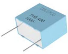 KEMET Corporation-F450BE223J1K0CL35C Película del capacitor Cap Film 0.022uF 1000V PP 5% (18 X 5.5 X 12.5mm) Radial Wound 15mm 105°C Bulk