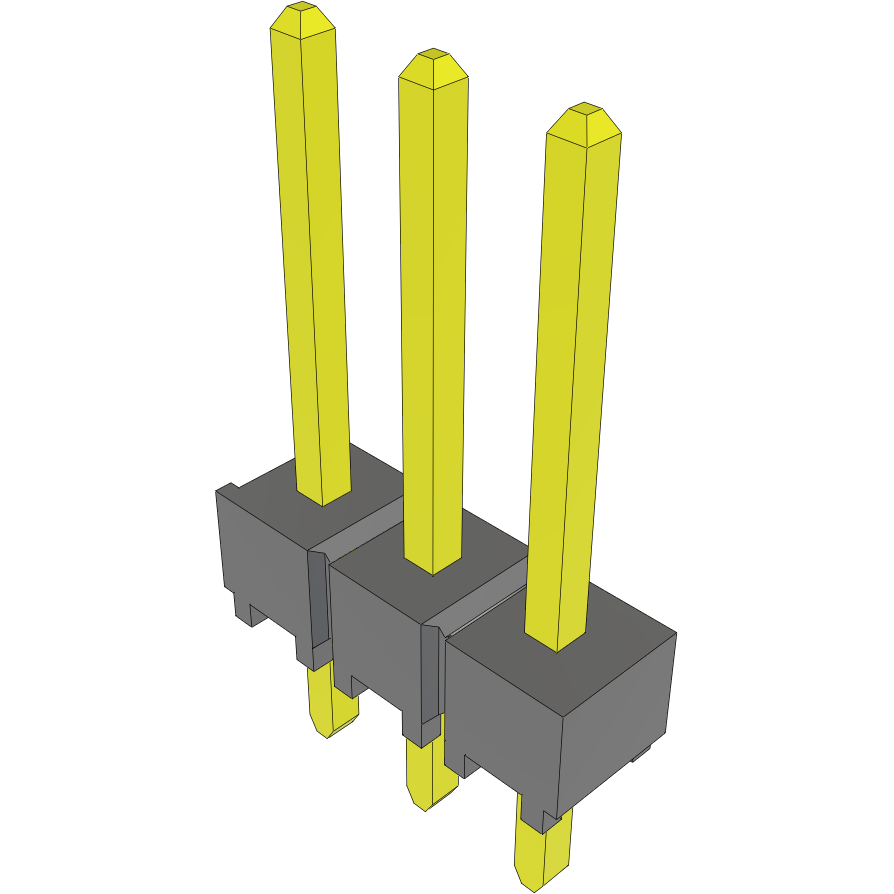 Samtec-TSW-103-14-G-S Piastre connettori e prese PCB Conn Unshrouded Header HDR 3 POS 2.54mm Solder ST Top Entry Thru-Hole Bulk