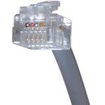 Cinch Connectivity Solutions-32-1414  Cable Assembly Flat Ribbon 2.134m RJ-12 to RJ-12 4 to 4 POS PL-PL Crimp-Crimp