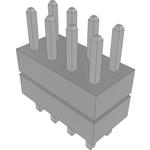 Conn Board Stacker HDR 8 POS 2mm Solder ST Thru-Hole Bulk