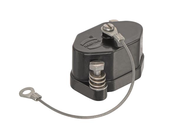 HARTING-09400035412 Steckverbinderzubehör Connector Accessories Protection Cover Black