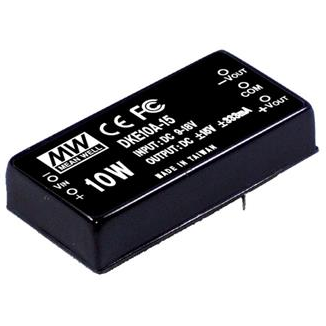 MEAN WELL-DKE10B-15 DC to DC Converter and Switching Regulator Module Module DC-DC 24VIN 2-OUT -15V/15V -0.333A/0.333A 10W 5-Pin Tube