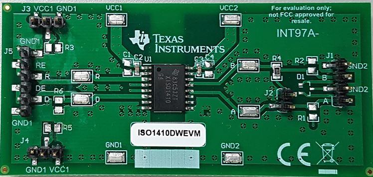 Texas Instruments-ISO1410DWEVM Entwicklungssätze und Werkzeuge ISO1410 Bus Line Transceiver Evaluation Board
