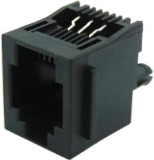 Bel Fuse-SS-90000-007 Steckverbinder, Telefon und Telekommunikation Conn RJ-45 F 6 POS 1.27mm Solder ST Thru-Hole 6 Terminal 1 Port Box