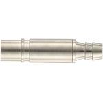 Pneumatic contact, Without shut-off, Straight, Female, Brass