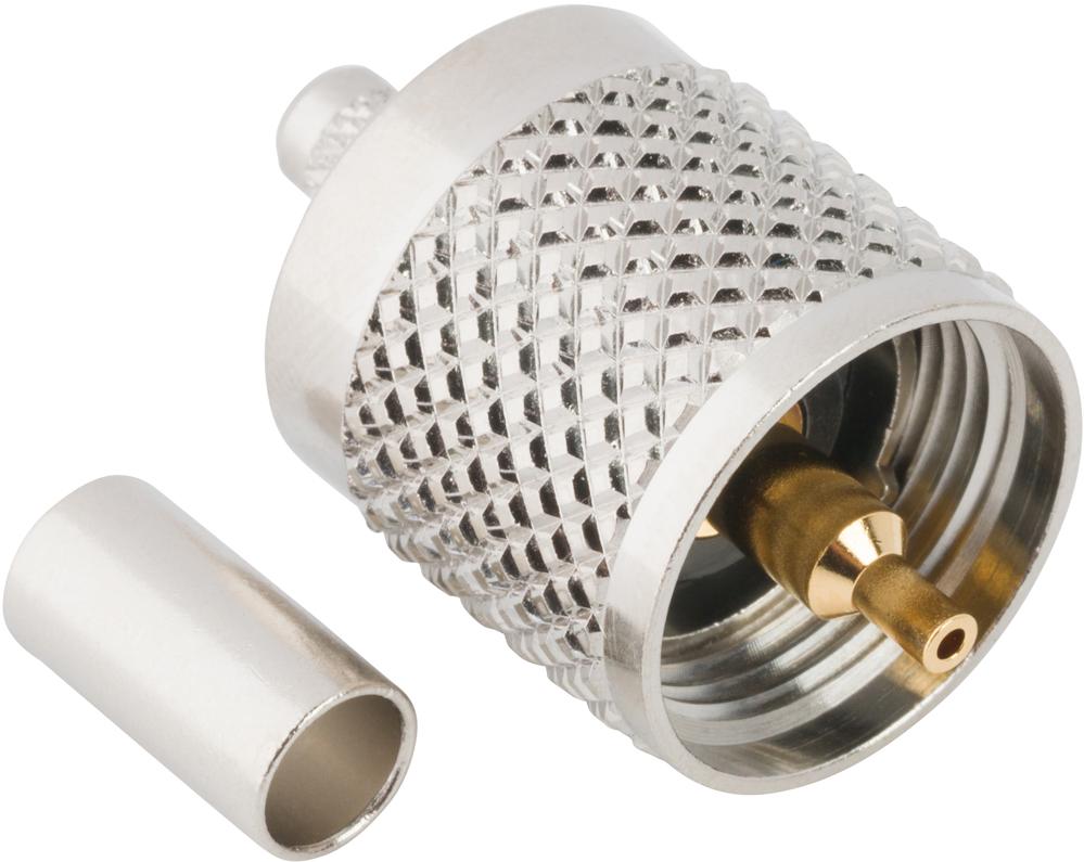 Amphenol RF-182100 Raccordement FR Conn UHF 0Hz to 2.5GHz 50Ohm Crimp ST Cable Mount PL Gold