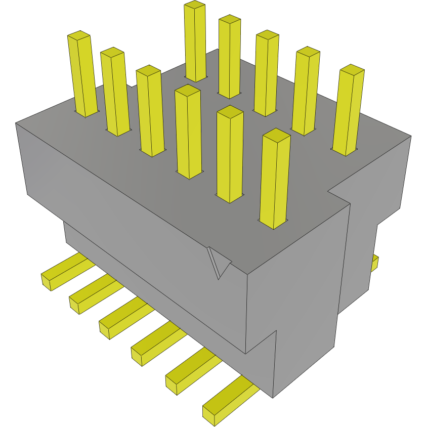 Samtec-BKT-111-04-F-V Piastre connettori e prese PCB Conn Unshrouded Header HDR 11 POS 1mm Solder ST SMD TIGER CLAW™ Tube