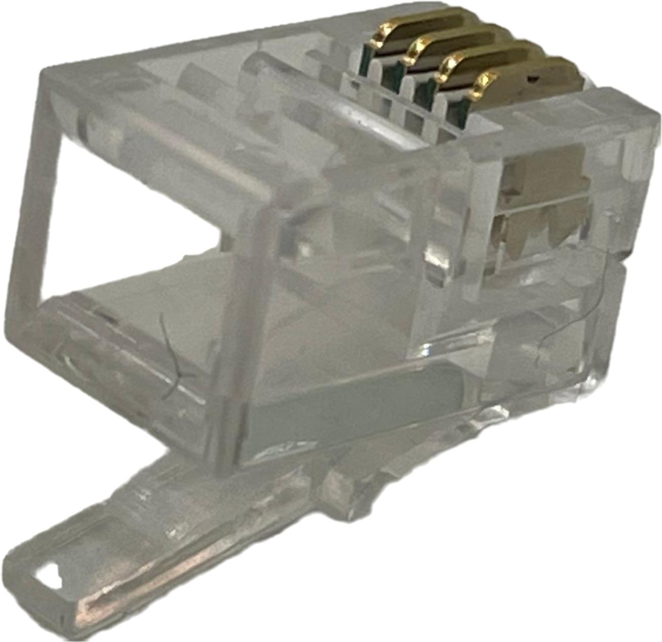 ADAM TECH-MTP-44-G Steckverbinder, Telefon und Telekommunikation Conn Modular Plug PL 4 POS 1.02mm Solder ST Cable Mount 4 Terminal 1 Port Cat 5/Cat 5e