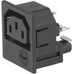 SCHURTER-4719.5310 Spannungsversorgungseingangsmodule Power Entry Module Unfiltered F 3 POS 250VAC 10A Fuse ST 1 Port