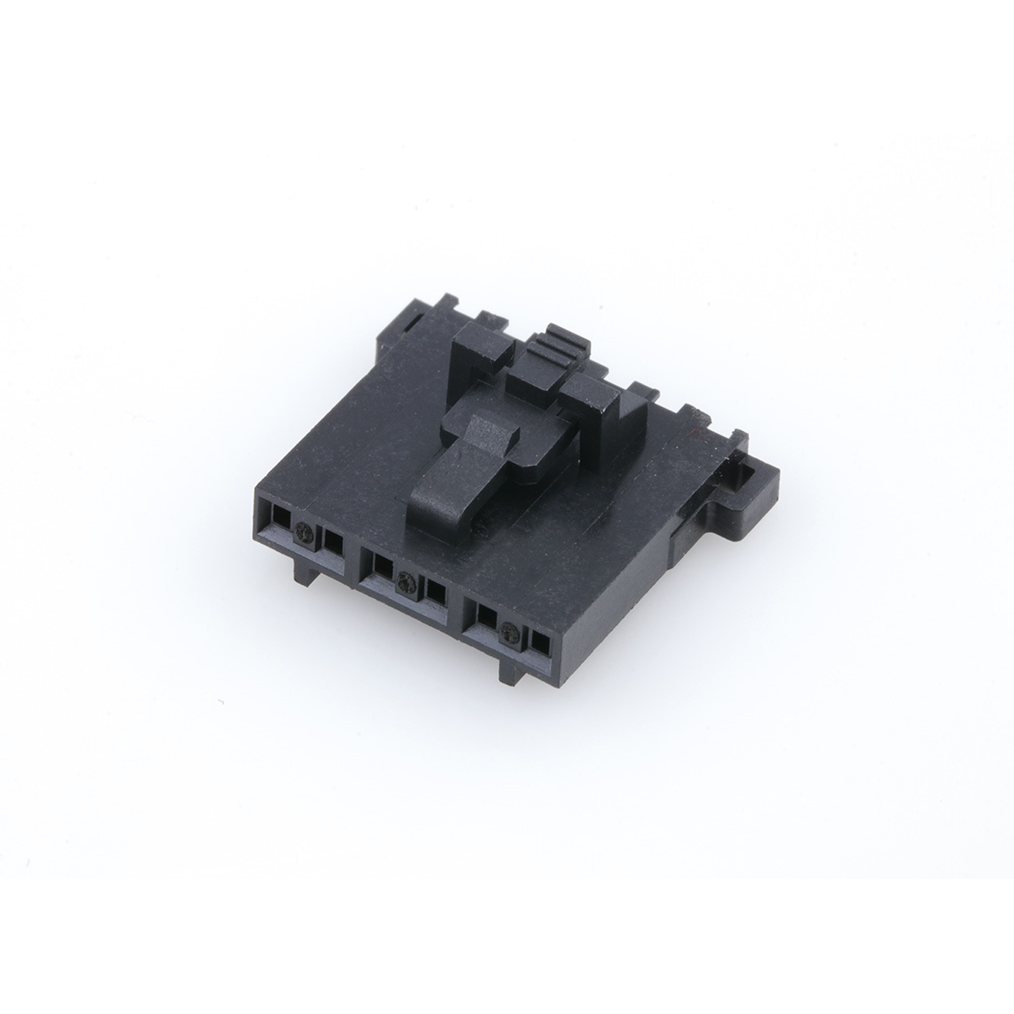 Molex-50-57-9706 Carcaza de cables discretos de conector Conn Housing F 6 POS 2.54mm Crimp ST Cable Mount Black SL™ Bag