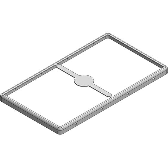 Masach Tech-MS631-10F-NS null 63.1 x 35.5 x 2.8mm Two-piece Drawn-Seamless RF Shield/EMI Shield FRAME (Nickel-Silver)
