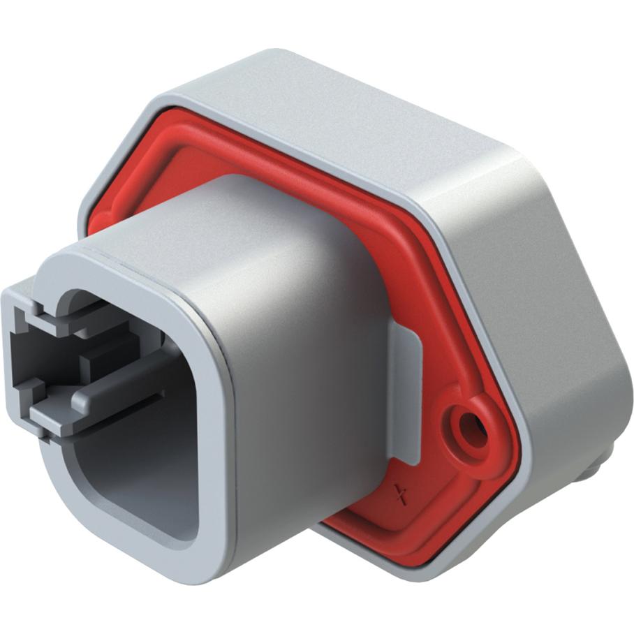 Amphenol-ATP13-4P-BM02GRY Steckverbinderleisten und Leiterplattenbuchsen Conn Shrouded Header (4 Sides) HDR 4 POS 6.7mm Solder RA Side Entry Thru-Hole