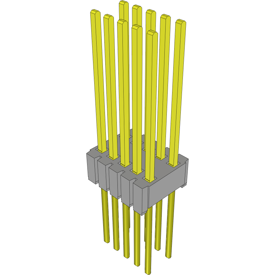 Samtec-MTMS-105-60-G-D-430 Cabezales del conector y receptáculos PCB Conn Unshrouded Header HDR 10 POS 1.27mm Solder ST Top Entry Thru-Hole Bulk