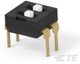 TE Connectivity-2454982-2 Switch DIP Switch DIP OFF ON SPST 3 Raised Slide 0.025A 24VDC PC Pins 1000Cycles 2.54mm Thru-Hole Tube