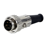 Conn Circular DIN PIN 4 POS ST Cable Mount 4 Terminal 1 Port