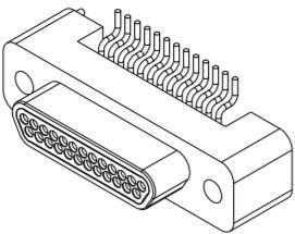 Glenair-1770-1645-51-2P2-474 Steckverbinder, D-Sub Connector, Micro-D, 9 Thru 51-2, Vertical Surface Mount Dual Row All Metal