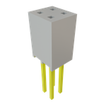 Conn Socket Strip SKT 4 POS 2.54mm Solder ST Top Entry Thru-Hole Bulk
