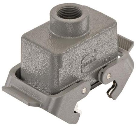 HARTING-19300161731 Schrumpfbalgenadapter Hood 180° 16B Shell Size Powder Die Cast Aluminum Double Lock Han®