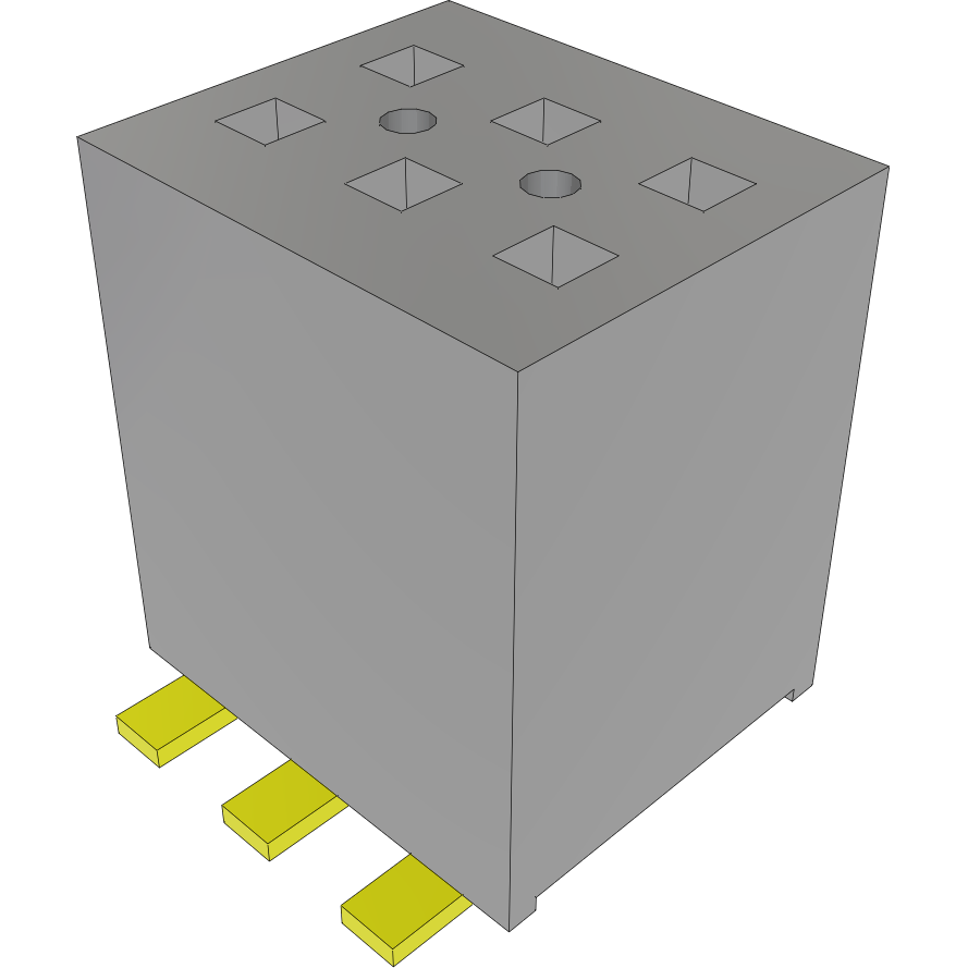 Samtec-FLE-103-01-G-DV-FR Embases de raccordement et réceptacles PCB Conn Socket Strip SKT 6 POS 1.27mm Solder ST Top Entry SMD T/R