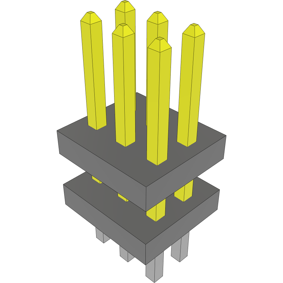Samtec-FW-03-02-F-D-117-140 Cabezales del conector y receptáculos PCB Conn Board Stacker HDR 6 POS 1.27mm Solder ST Top Entry Thru-Hole FLEX STACK™ Layer
