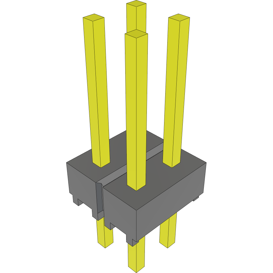 Samtec-MTSW-102-08-G-D-300 Connector Headers and PCB Receptacles Conn Unshrouded Header HDR 4 POS 2.54mm Solder ST Top Entry Thru-Hole Bulk