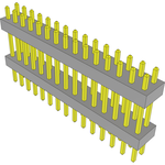 Conn Board Stacker HDR 30 POS 2mm Solder ST Top Entry Thru-Hole Bulk