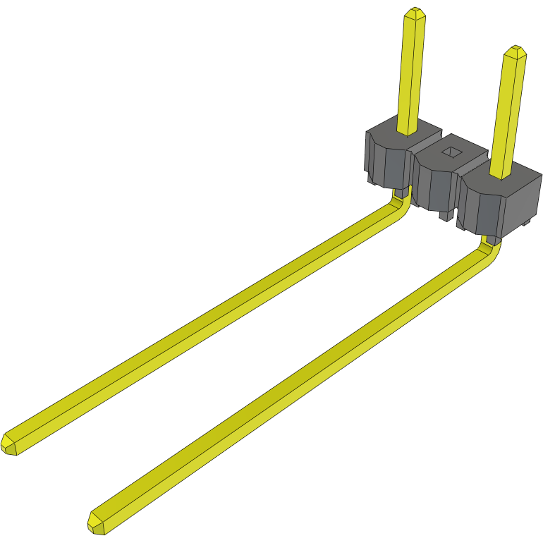 Samtec-TSW-202-13-T-S-RA Connector Headers and PCB Receptacles Conn Unshrouded Header HDR 2 POS 5.08mm Solder RA Side Entry Thru-Hole Bulk