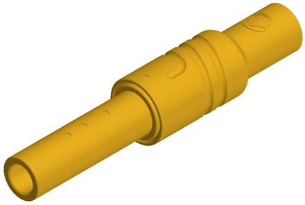 SKS Kontakttechnik-KUN S YELLOW  Conn Coupler F 1 POS Screw ST Cable Mount 1 Port