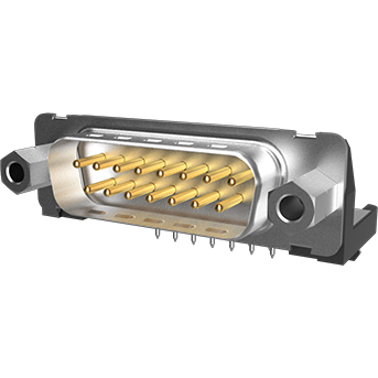 Amphenol Communications Solutions-DA15P564CTXLF Connector D-Subminiature Conn D-Sub M 15 POS 1.37mm Solder RA Thru-Hole 15 Terminal 1 Port Tray