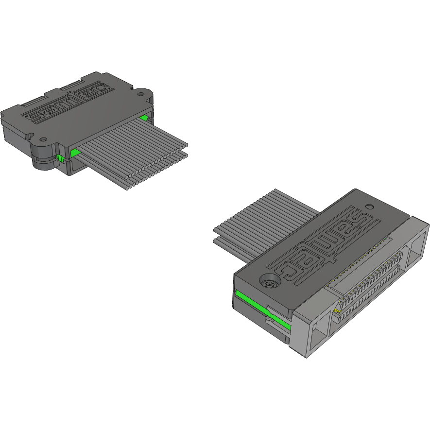 Samtec-EQDP-014-10.00-SBR-SEU-5 Kabelbaugruppen Koaxial Cable Assembly Coaxial 0.254m 30AWG Board to Board to Board to Board F-F Q PAIRS® Bag