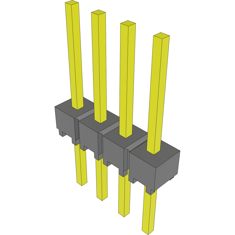 Samtec-HMTSW-104-22-L-S-320 Steckverbinderleisten und Leiterplattenbuchsen Conn Unshrouded Header HDR 4 POS 2.54mm Solder ST Top Entry Thru-Hole Bulk