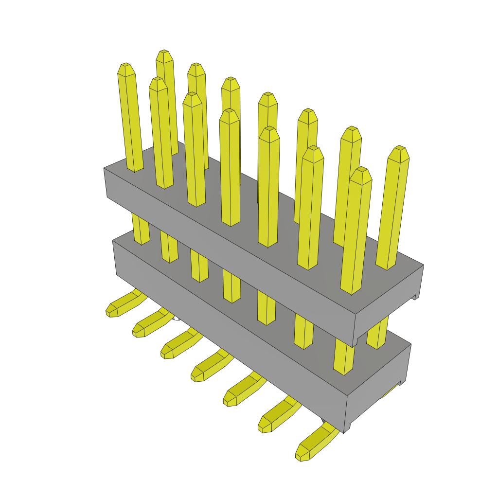 Samtec-TW-07-03-L-D-280-SM-A Steckverbinderleisten und Leiterplattenbuchsen Conn Board Stacker HDR 14 POS 2mm Solder ST Top Entry SMD Tube