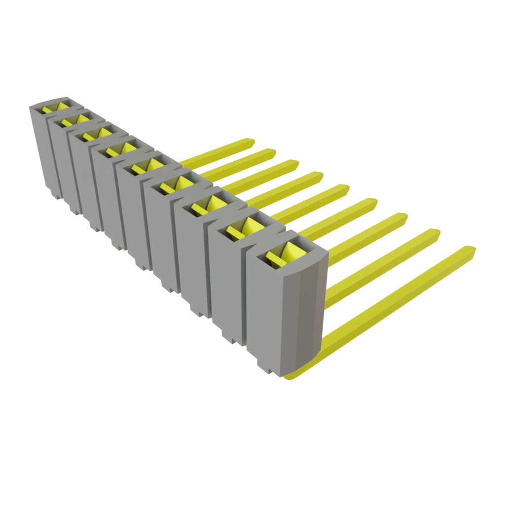 Samtec-SSA-109-W-T-RA Connector Headers and PCB Receptacles Conn Socket Strip SKT 9 POS 2.54mm Wire Wrap RA Thru-Hole Bulk