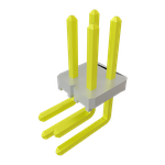 Conn Unshrouded Header HDR 4 POS 2.54mm Solder RA Side Entry Thru-Hole Bulk