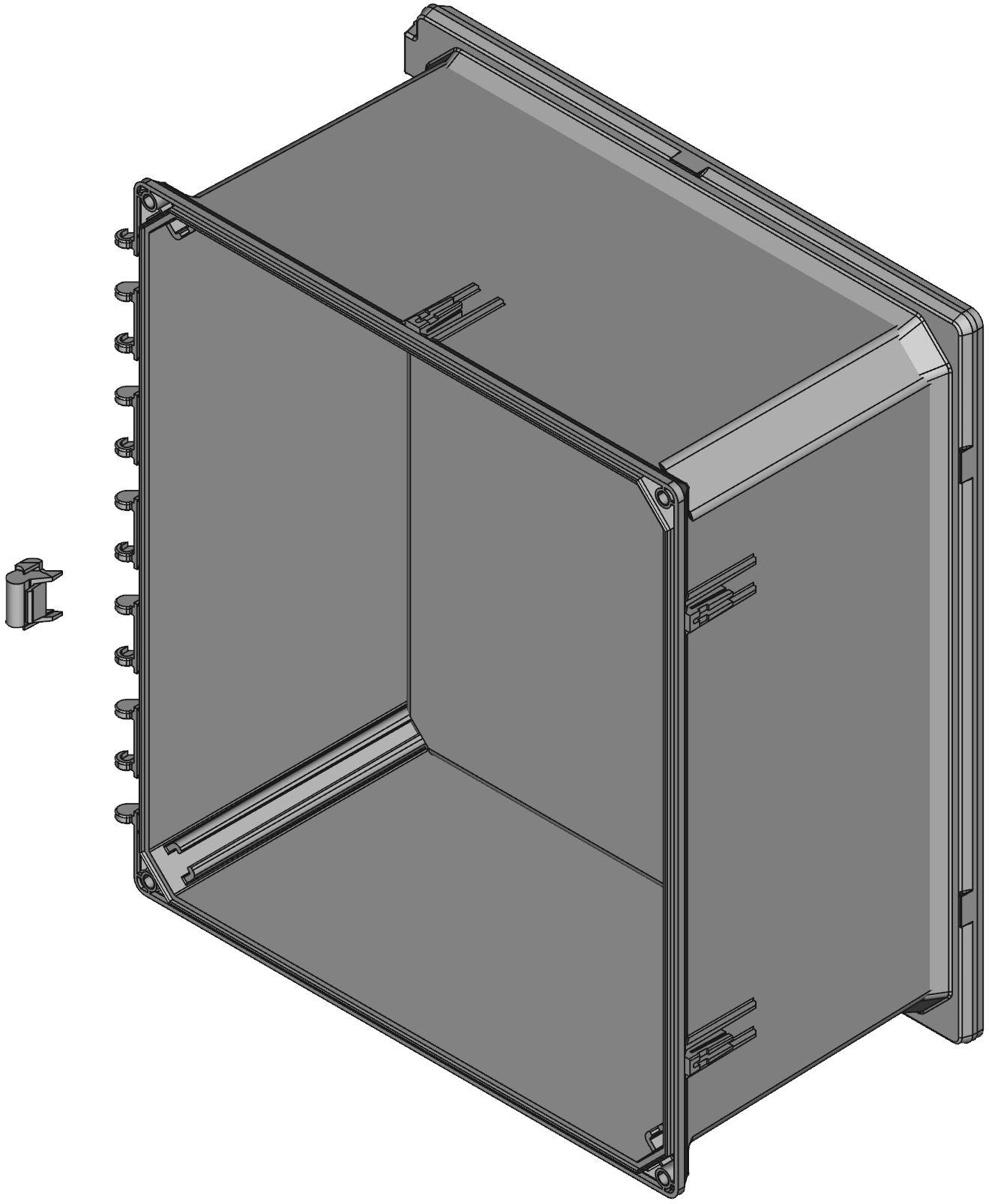 Hammond Manufacturing-PCJ16148NLF Kästen, Gehäuse und Gestelle Light Gray Polycarbonate Flange Mount Junction Box
