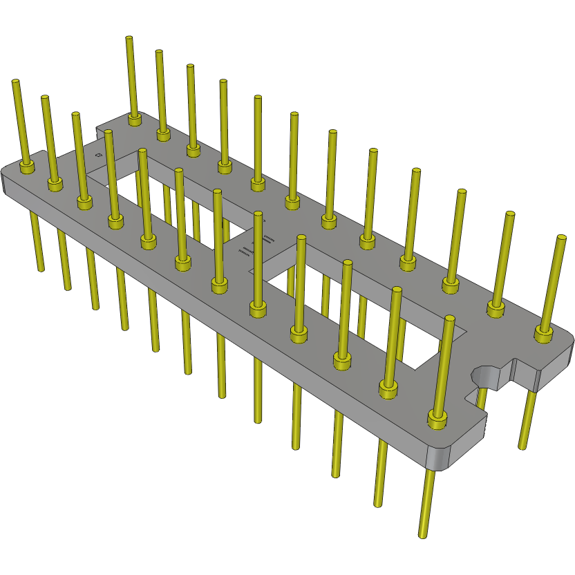 Samtec-APO-324-G-A Steckverbinder, Buchsen Conn DIP Adapter HDR 24 POS 2.54mm ST Thru-Hole Bulk