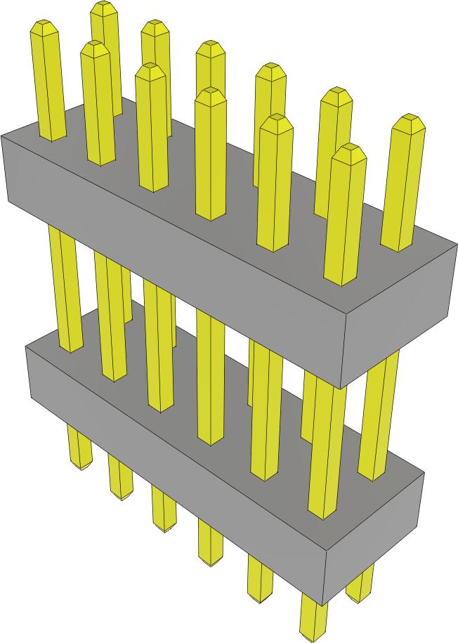 Samtec-TW-06-05-L-D-355-115 连接器插头及 PCB 插座 Conn Board Stacker HDR 12 POS 2mm Solder ST Thru-Hole Bulk