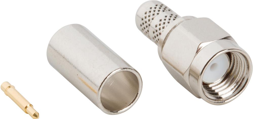 Amphenol RF-901-9876-RFX Connector RF Conn SMA 0Hz to 12.4GHz 50Ohm Crimp ST Cable Mount PL Gold