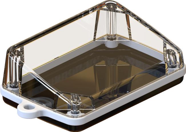 Serpac Electronic Enclosures-CXL61SD-CLBK-A-WH Kästen, Gehäuse und Gestelle Black Polycarbonate Flange Mount Sloped Waterproof Pendant Enclosure with Looped White Seal	 <h4><strong>CALIFORNIA&nbsp;PROPOSITION</strong> ⚠️<strong>65&nbsp;WARNING</strong>⚠️</h4>