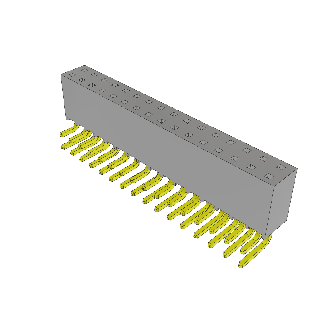 Samtec-SSQ-116-02-T-D-RA Steckverbinderleisten und Leiterplattenbuchsen Conn Socket Strip SKT 32 POS 2.54mm Solder RA Side Entry Thru-Hole Bulk