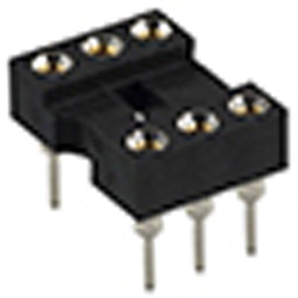 CnC Tech, LLC-211-1-06-003 Prise de raccordement Conn IC Socket SKT 6 POS 2.54mm Solder ST Thru-Hole